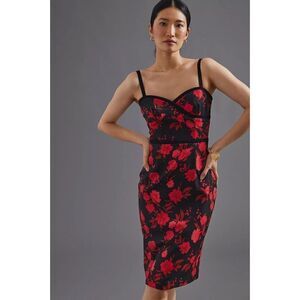 Anthropologie -Floral Sweetheart Pencil Dress -size 2